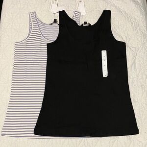 🔥10 for $100🔥 Lane Bryant Black and Striped ribbed Tank Top bundle 1X NWT